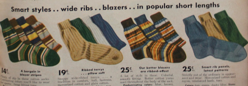 Vintage Men's Socks History-1900 to 1960s