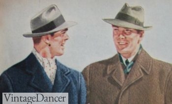 1942 White and orange polka dot rayon muffler (L) and green checks (R)