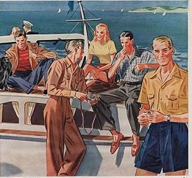 1942 casual summer clothes for boating