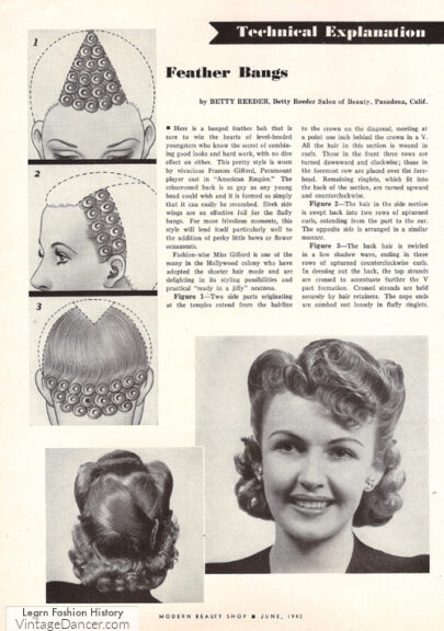 1940s pincurl hair pattern 