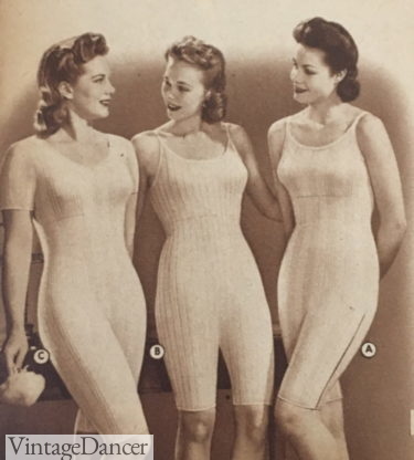 1940s women's winter weight underwear lingerie 