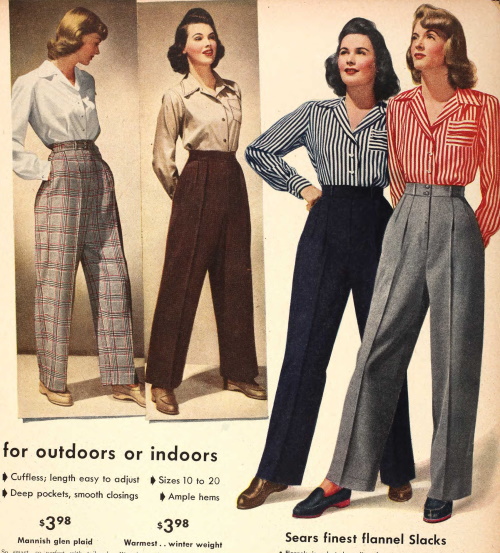 Womens 1940s Pants Styles History And Buying Guide