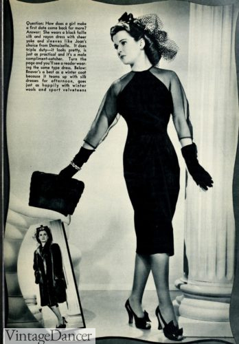 1942 a slim line cocktail dress