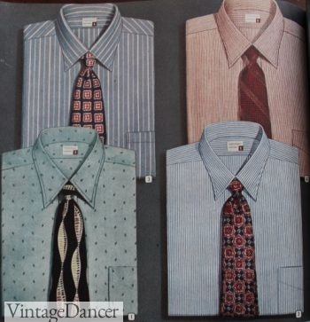 1942 color men's dress shirts with spread collars