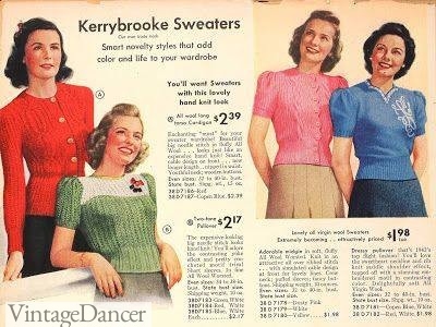 1940s sweater blouses