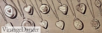 1942 locket necklaces 1940s women's jewelry