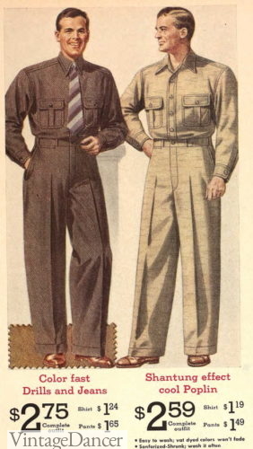 1940s men's work pants