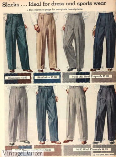 1940s mens slacks pants trousers