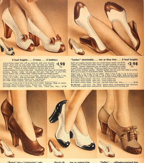 1940s Shoes Styles for Women History