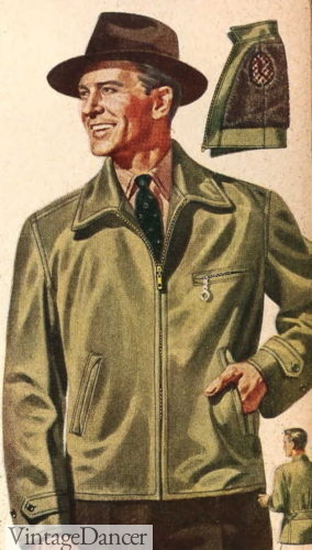 1942 poplin Army green jacket