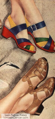 1940s sandals women WW2