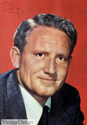 1943 Spencer Tracy 1940s old mens hairstyles grey silver
