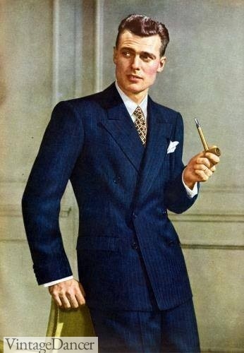 1940s mens suit clothing fashion