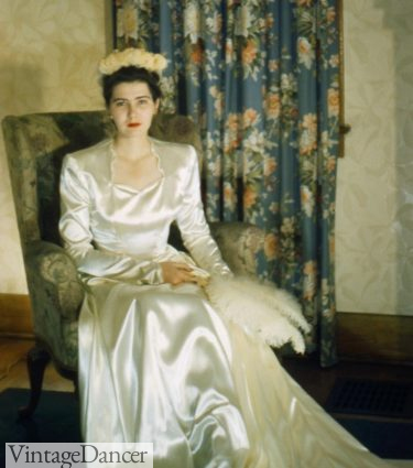 1940s wedding gown history