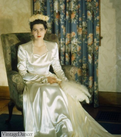 1940s Wedding Dresses & Groom Attire