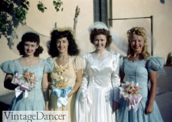 1943 bridesmaids at VintageDancer