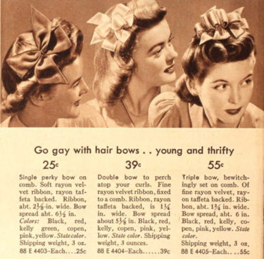 1940s hair bows
