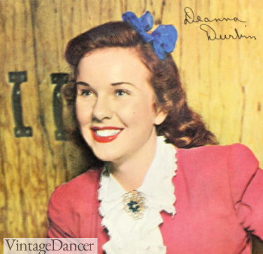 1940s blue hair bow photo
