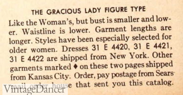 1943 Sears "Gracious Lady" dress designs