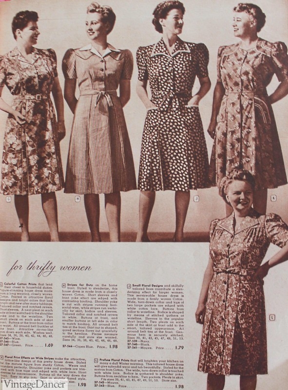 plus size 1940's vintage clothing