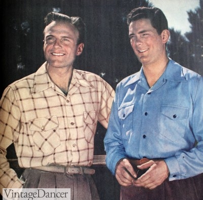 1940s Men's Shirts, casual styles