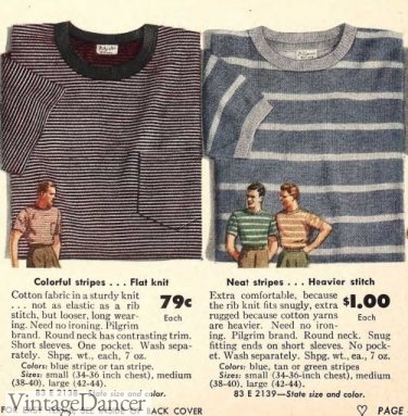 1943, thin or medium wide stripes shirt for boys and men