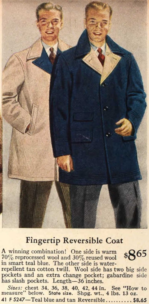 1940s Men's Coats and Jacket Styles & History