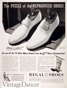 1940s Men&#8217;s Shoes: Men&#8217;s Vintage Shoe History, Vintage Dancer