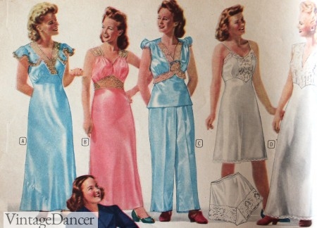 1943 Rayon Nightgowns and Pajama