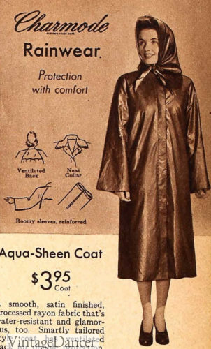 1940s women rain coat/poncho