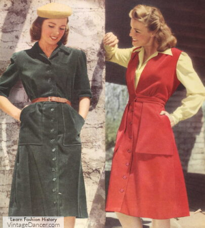 1940s winter fashion clothing outfits fall autumn 