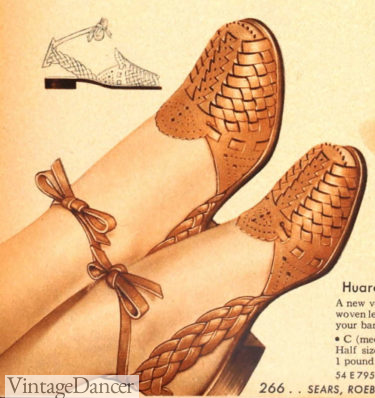 1943 huarache sandal with ankle ties