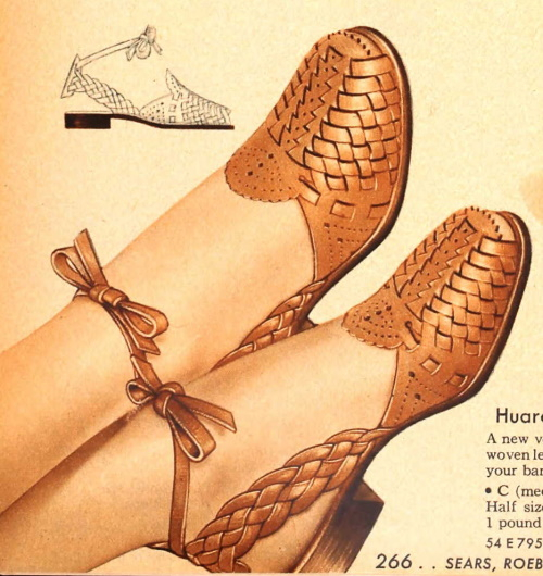 1943 huarache sandal with ankle ties
