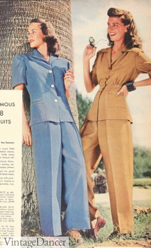 1943 shirt-jackets slack suits