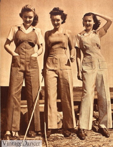 1943 work or play overalls women