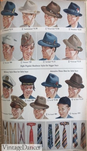 1940s teenager boys hats