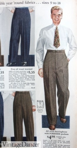 1940s Teenager boys pants trousers