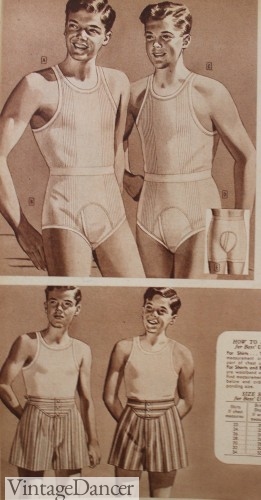 1940s teens underwear boys young men