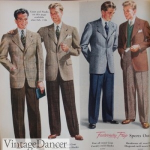 1940s boys teenager fashions sport suits