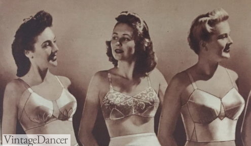 1940s women's bras lingerie underwear
