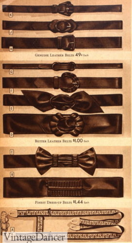 1940s leather belts women fashion 1940s