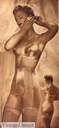 1940s panty-girdle and bra lingerie 1940s shapewear