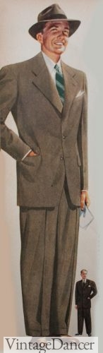 1944 men's suit fashion