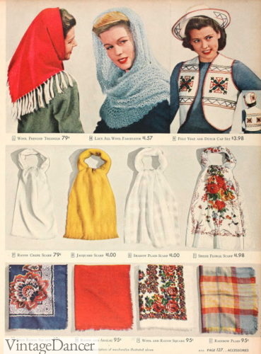 1944 fringe headscarves and neckscarves