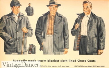 1940s men chore coats jackets