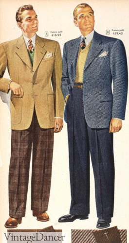 what mens clothing cost in the 1940s