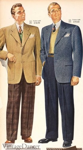 1940s Men’s Outfit Inspiration | Costume Ideas Sportscoats  AT vintagedancer.com