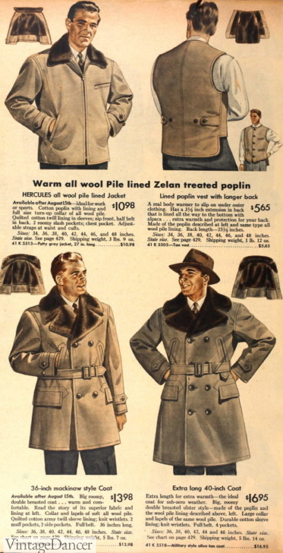 1940s Men's Blue Belted Work Wear Coveralls
