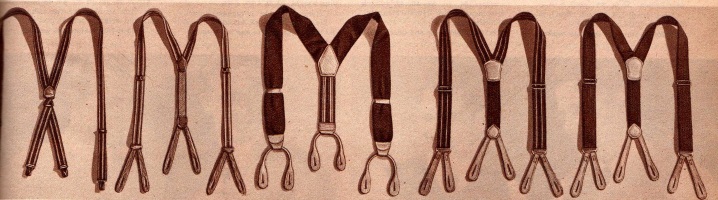 Vintage 1940s Mens dress and work suspenders. 1944 Sears