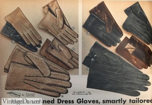 1940s men's dress gloves (close to what you would find today)